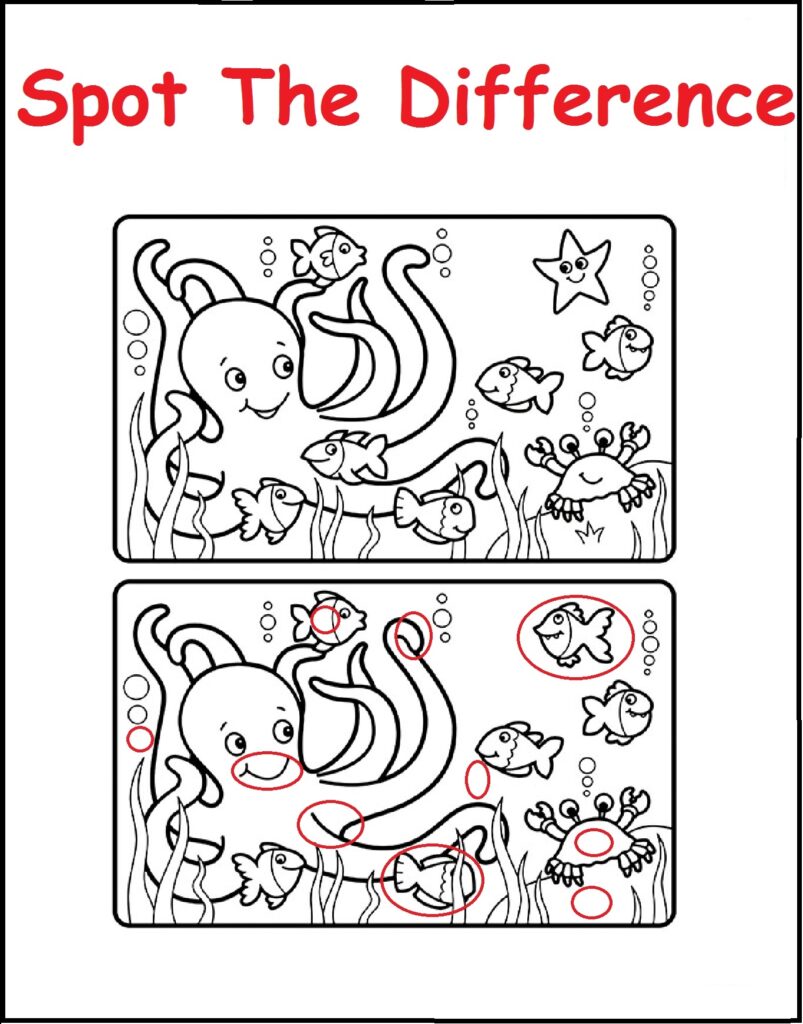 Spot The Differences Activity Worksheets Free Printable Worksheets