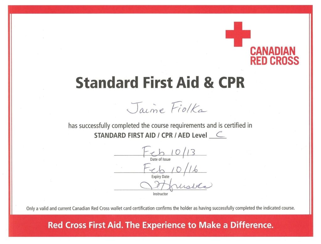 Standard First Aid CPR Certified Certificate Templates Downloadable Resume Template Standard First Aid