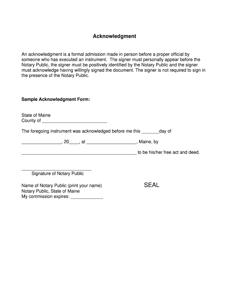 State Of Maine Notary Handbook Fill Out Sign Online DocHub