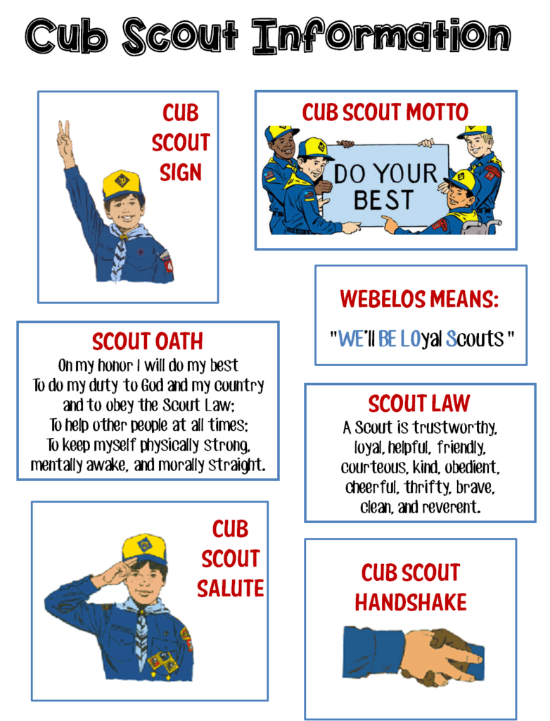 Strong Armor Cub Scouts Scout Oath And Law Helps And Printables