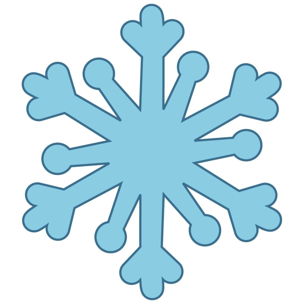 Free Printable Blue Snowflakes