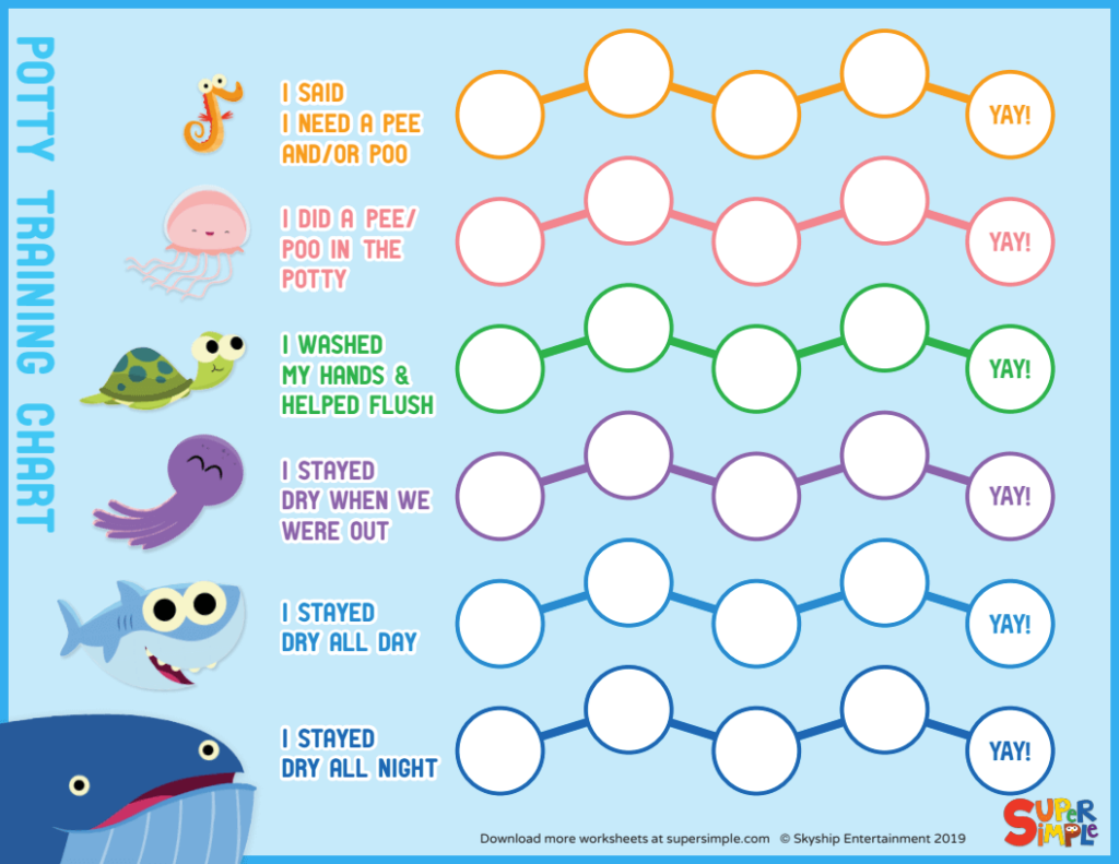 Potty Training Chart Free Printable