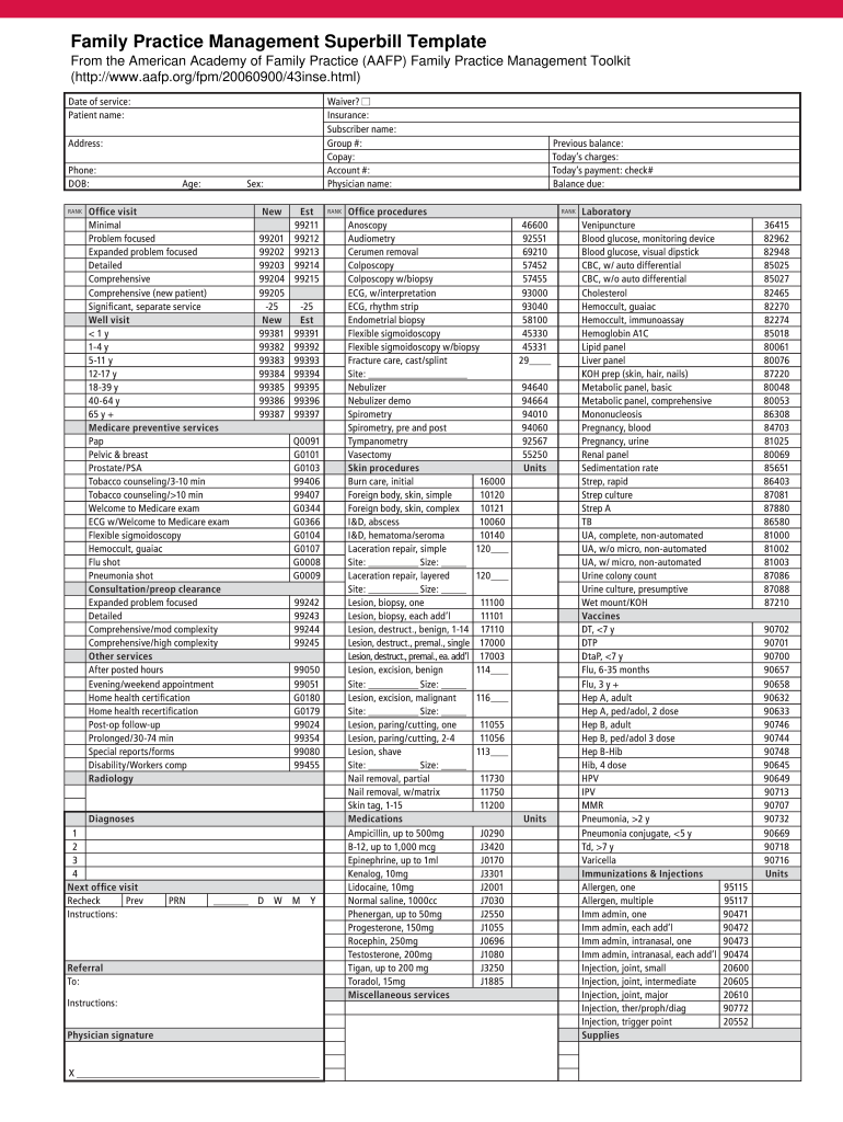 Superbill Fill Online Printable Fillable Blank PdfFiller