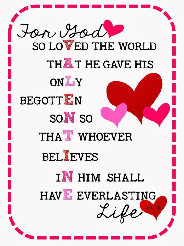 Sweet Blessings John 3 16 Valentines