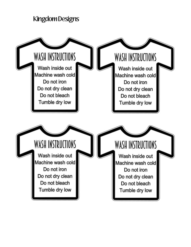 T Shirt Cup Care Card Digital Designs Kingdom Designs