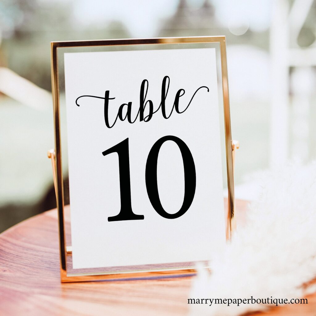 Table Number Template Table Numbers Printable Table Numbers Etsy de