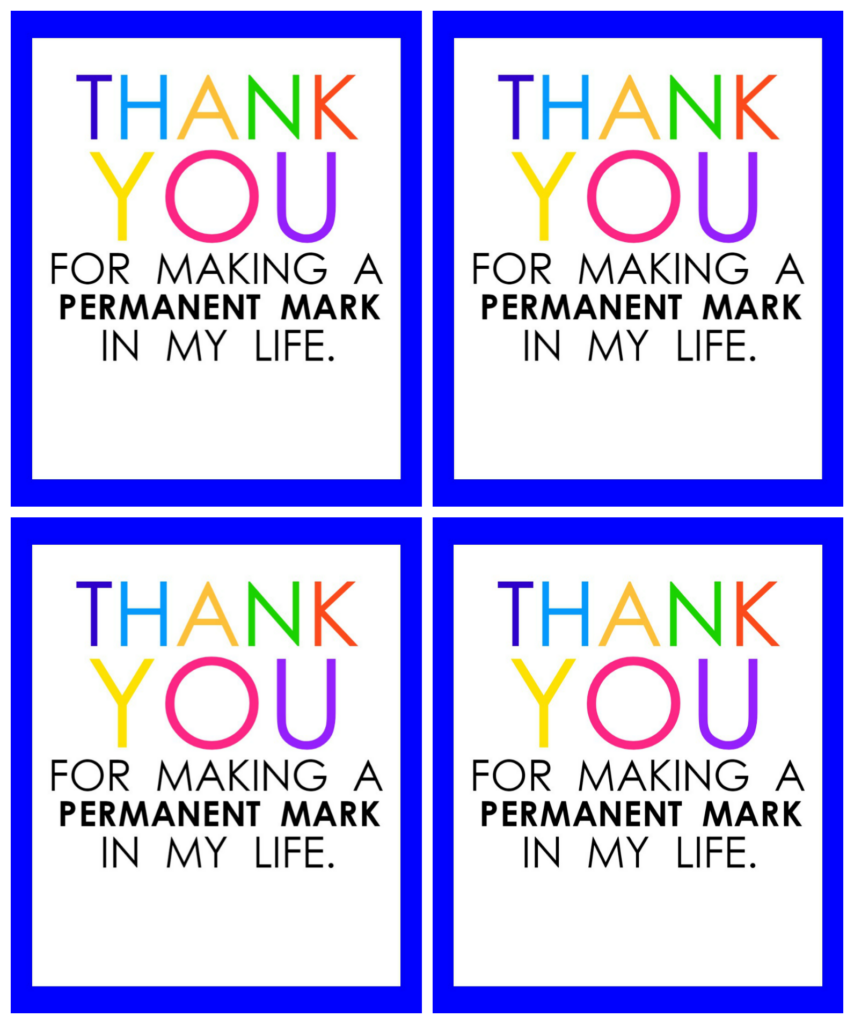 Teacher Appreciation Marker Gift Tag Free Printable TeacherAppreciationIdeas Hustle Mom Repeat