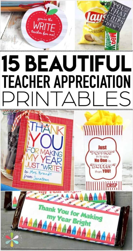 Teacher Appreciation Printables Fun Free Tags For Teacher Gifts 