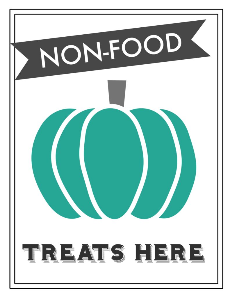 Teal Pumpkin Project Printable Sign Paper Trail Design