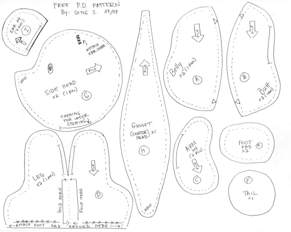 Teddy Bear 2 Teddy Bear Sewing Pattern Bear Patterns Sewing Memory Bears Pattern