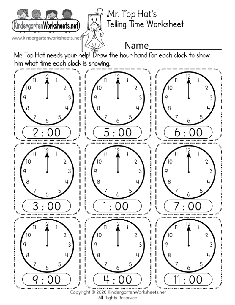 Telling Time Worksheet Free Printable Digital PDF