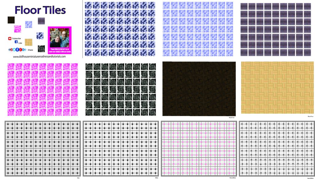 Templates Floor Wall Dollhouse Miniature Madness And Tutorials