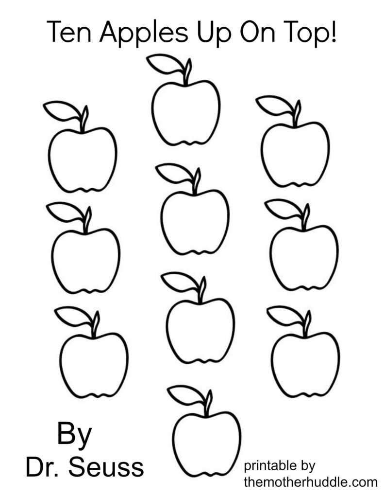 Ten Apples Up On Top Coloring Pages Coloring Home