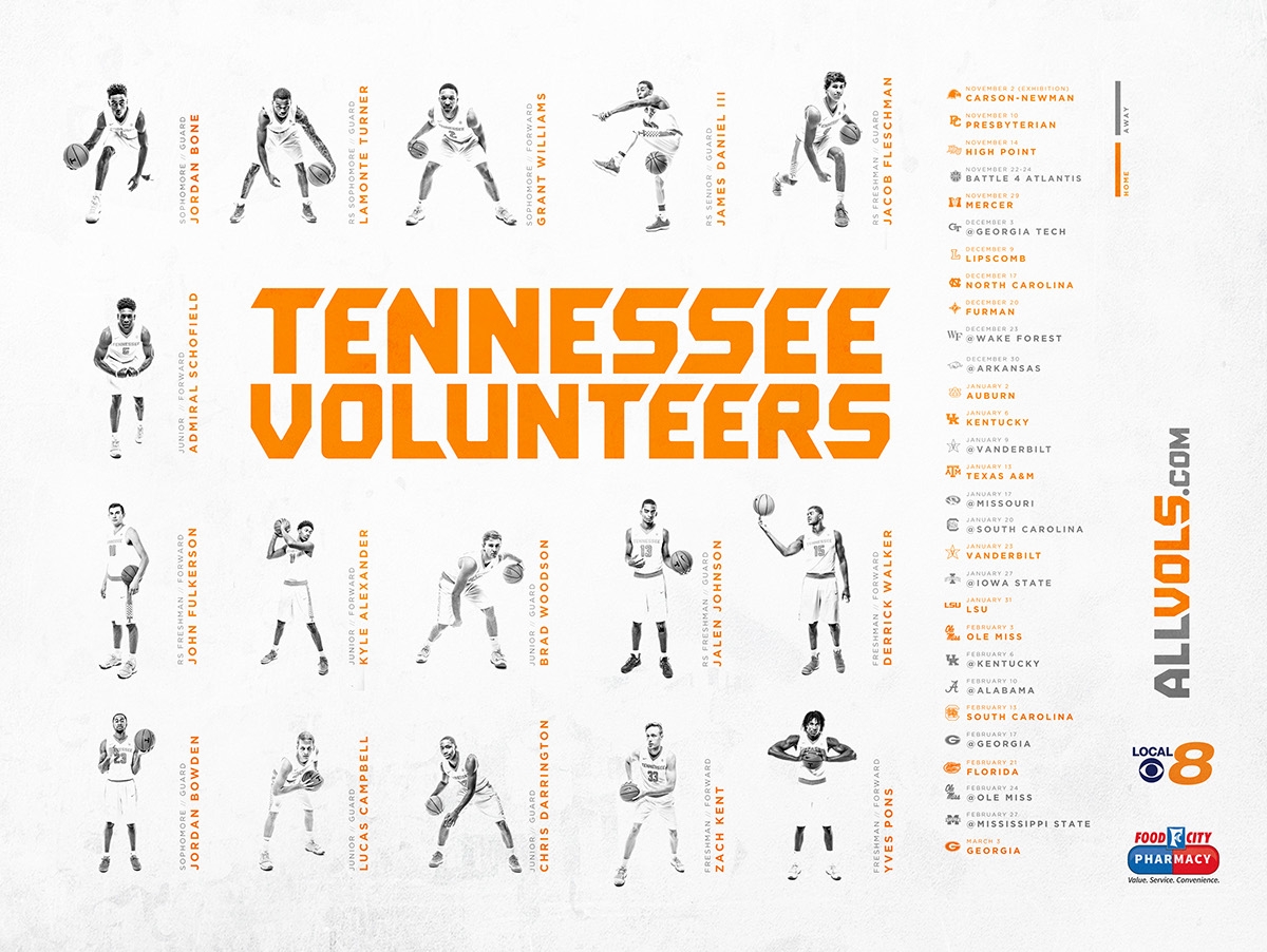 Tennessee Basketball 17 18 On Behance
