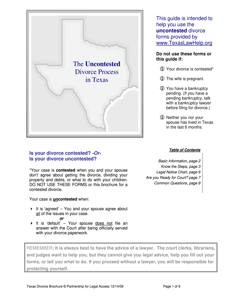 Texas Divorce Forms Pdf Fill Online Printable Fillable Blank PdfFiller