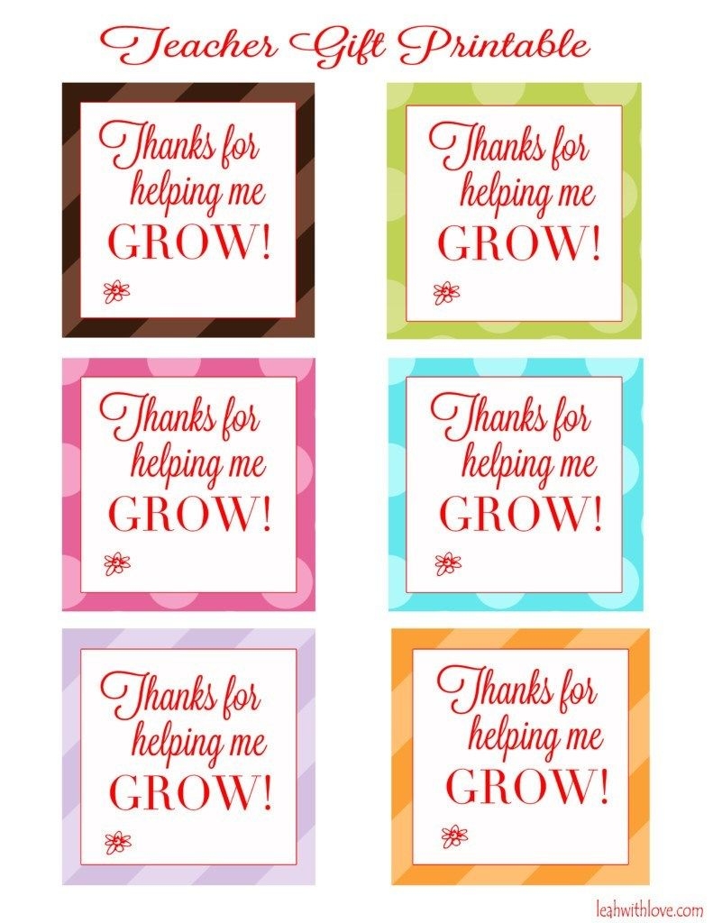 Thank You For Helping Me Grow Free Printable