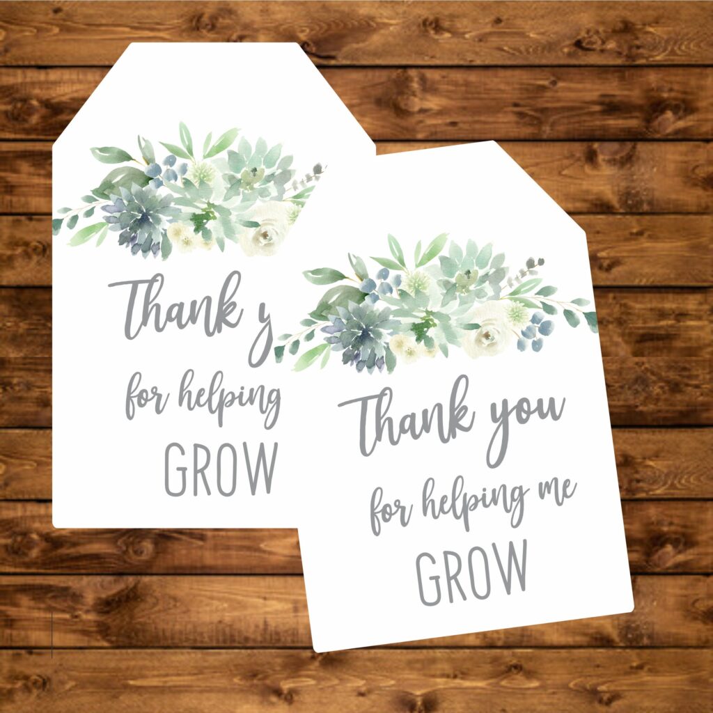 Thank You For Helping Me Grow Tag Teachers Appreciation Gift Etsy de