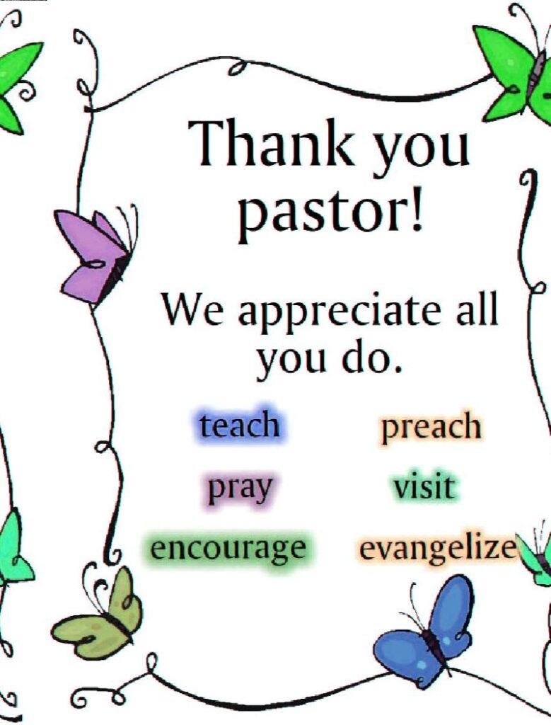 Pastor Appreciation Cards Free Printable