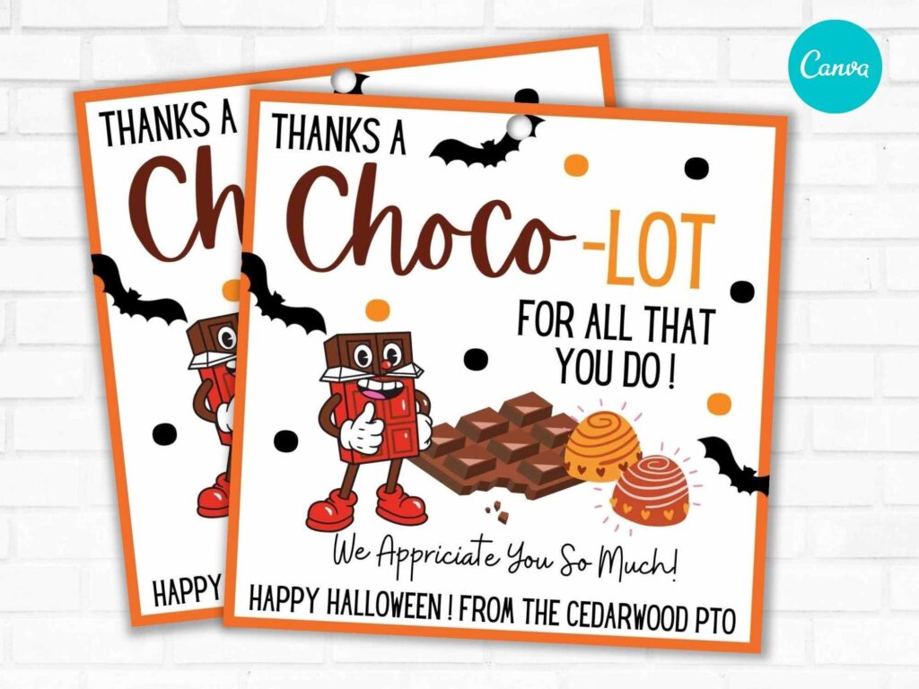Thanks A Choco Lot For All That You Do Gift Tag Printable