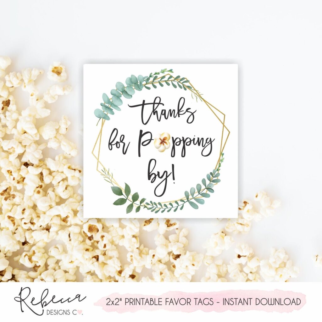 Thanks For Popping By Tags Ready To Pop Tags Printable Popcorn Etsy de