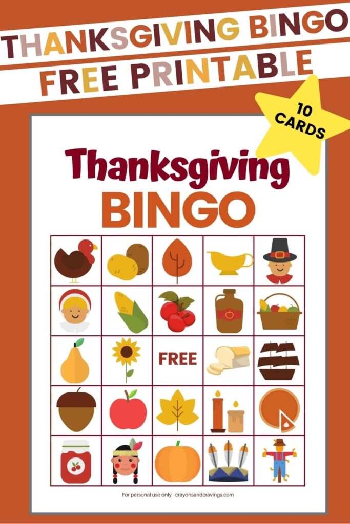 Free Printable Thanksgiving Bingo Cards