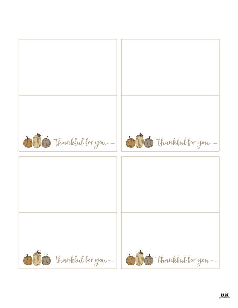 Thanksgiving Place Cards 15 FREE Printable Sets Printabulls