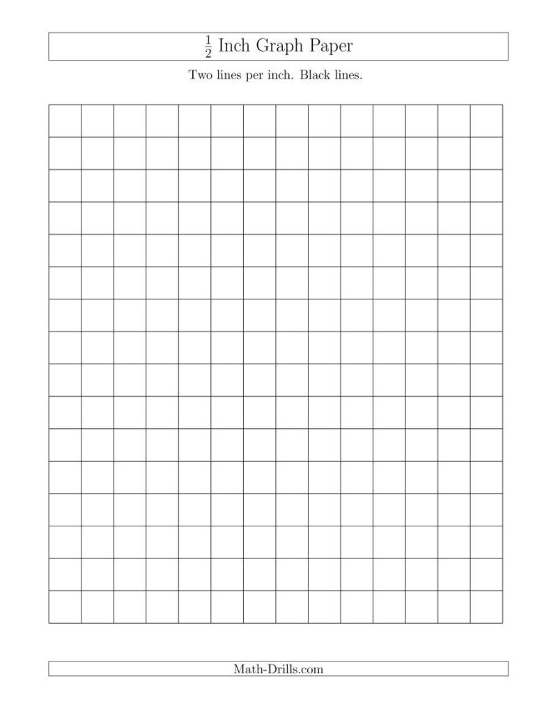 1 2 Inch Graph Paper Free Printable