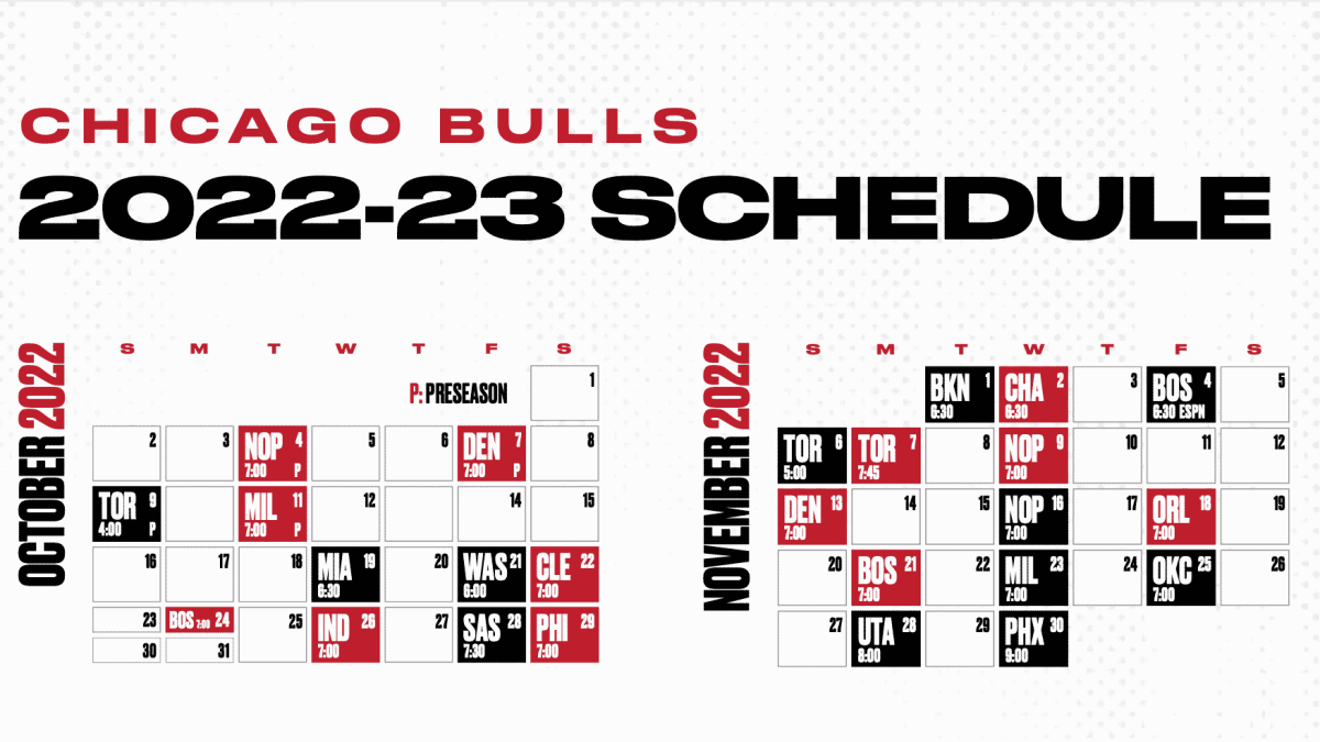 The 2022 23 Chicago Bulls Schedule Is Here On Tap Sports Net