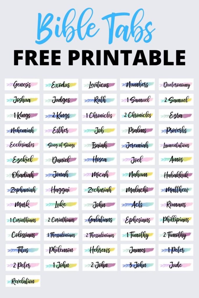 The Best Bible Tabs Plus Get A Free Printable Video Video Bible Tabs Free Bible Printables Bible Printables