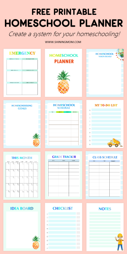 The Best Printable Homeschool Planner For Free Download Homeschool Lesson Plans Template Homeschool Planner Homeschool Schedule Printable