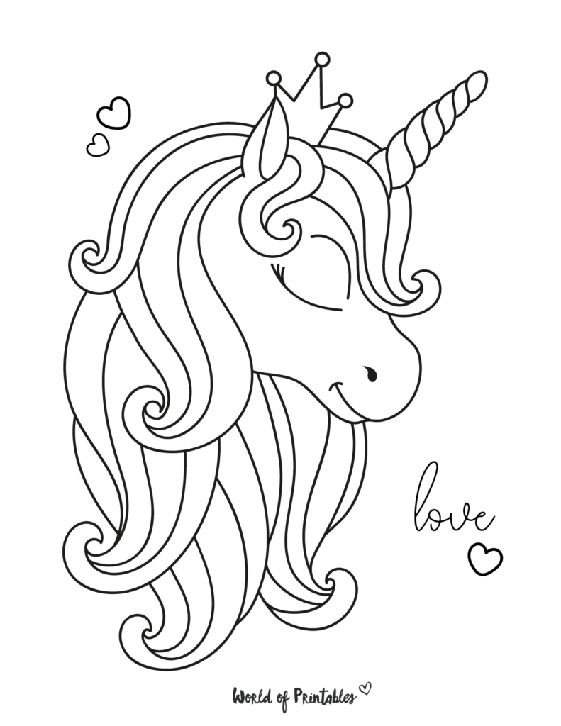 Free Printable Colouring Pages Unicorn