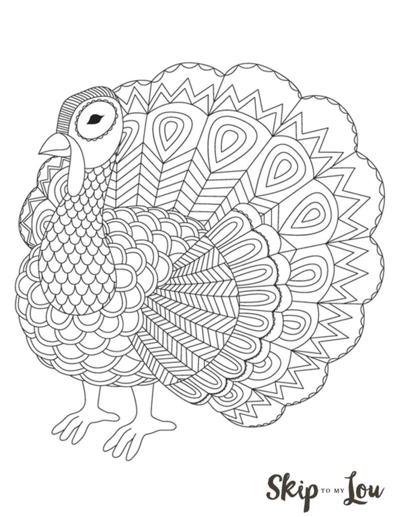 The CUTEST Free Turkey Coloring Pages Skip To My Lou