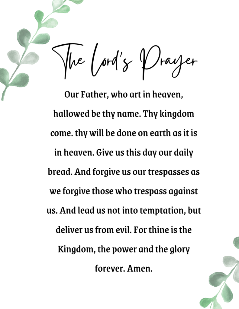 The Lord s Prayer Printable 6 Designs Free Downloads Bridal Shower 101