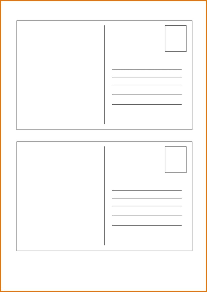 Free Printable Postcard Template