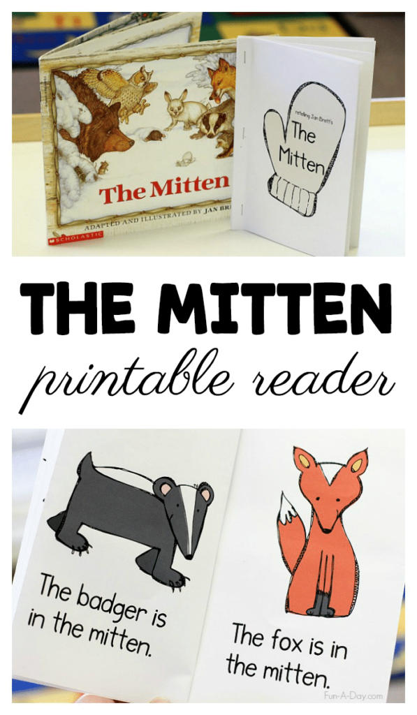 The Mitten Printable Emergent Reader For Preschool And Kindergarten Fun A Day 