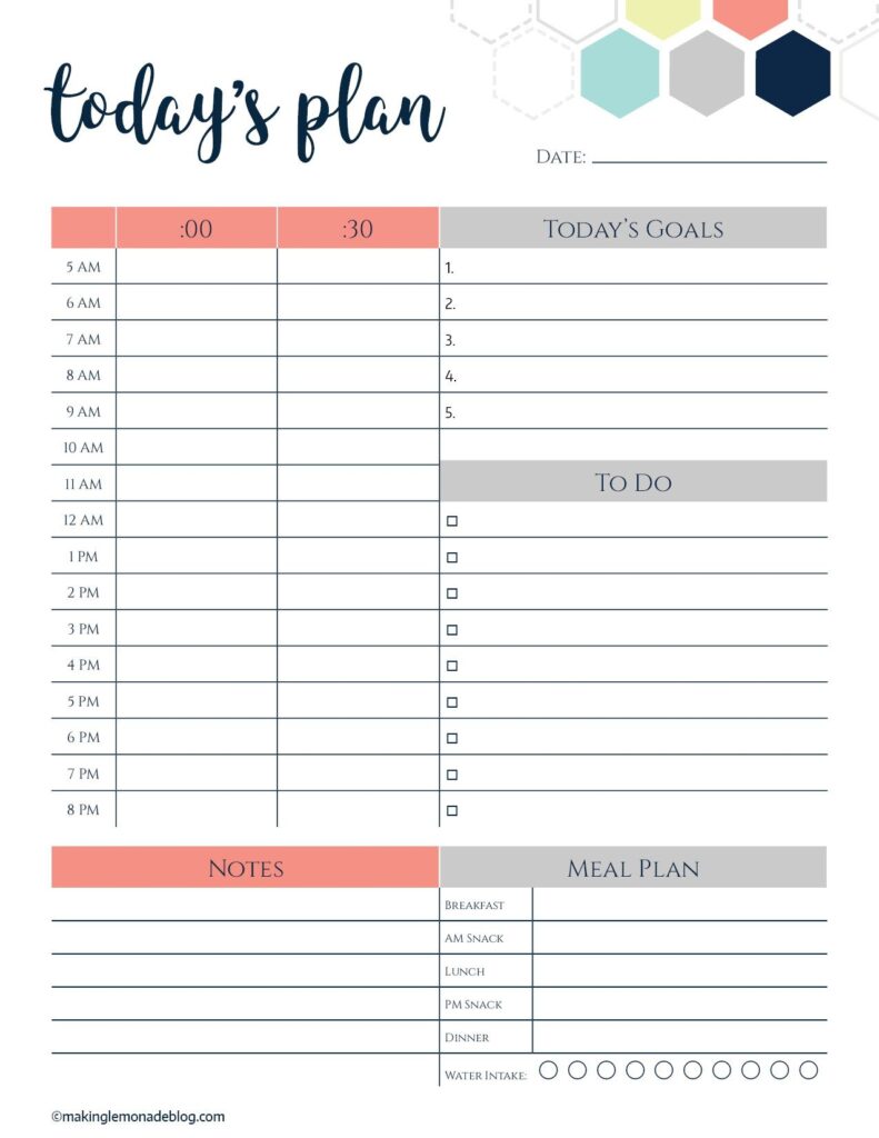 The One Printable I Can t Function Without FREE Daily Planner Making Lemonade Free Weekly Planner Templates Free Daily Planner Weekly Planner Template