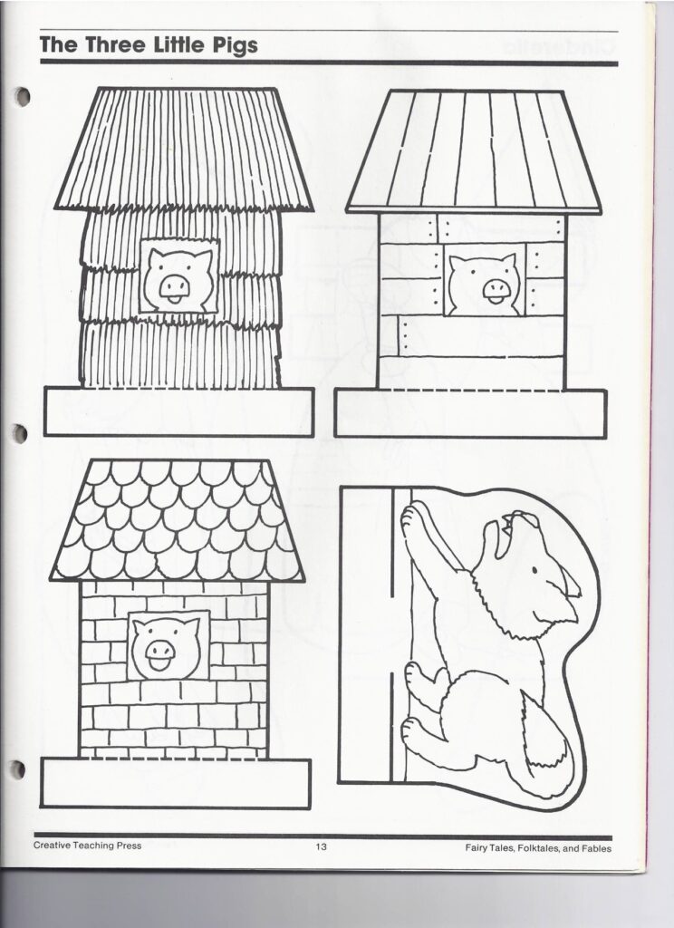 Free Printable Three Little Pigs Cut Out