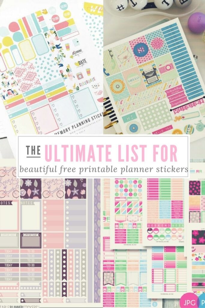 The Ultimate List For Beautiful Free Printable Planner Stickers Wendaful Planning
