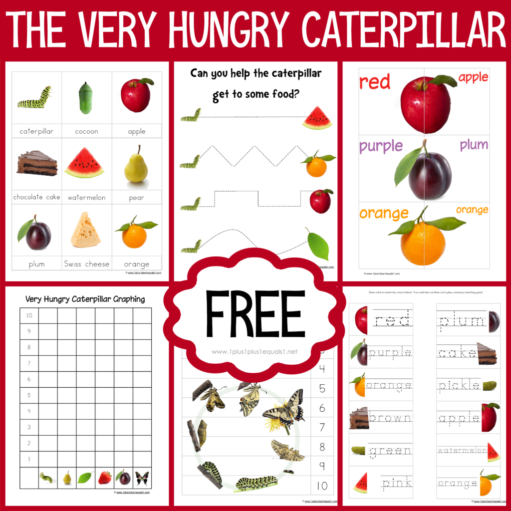 The Very Hungry Caterpillar Printables free 