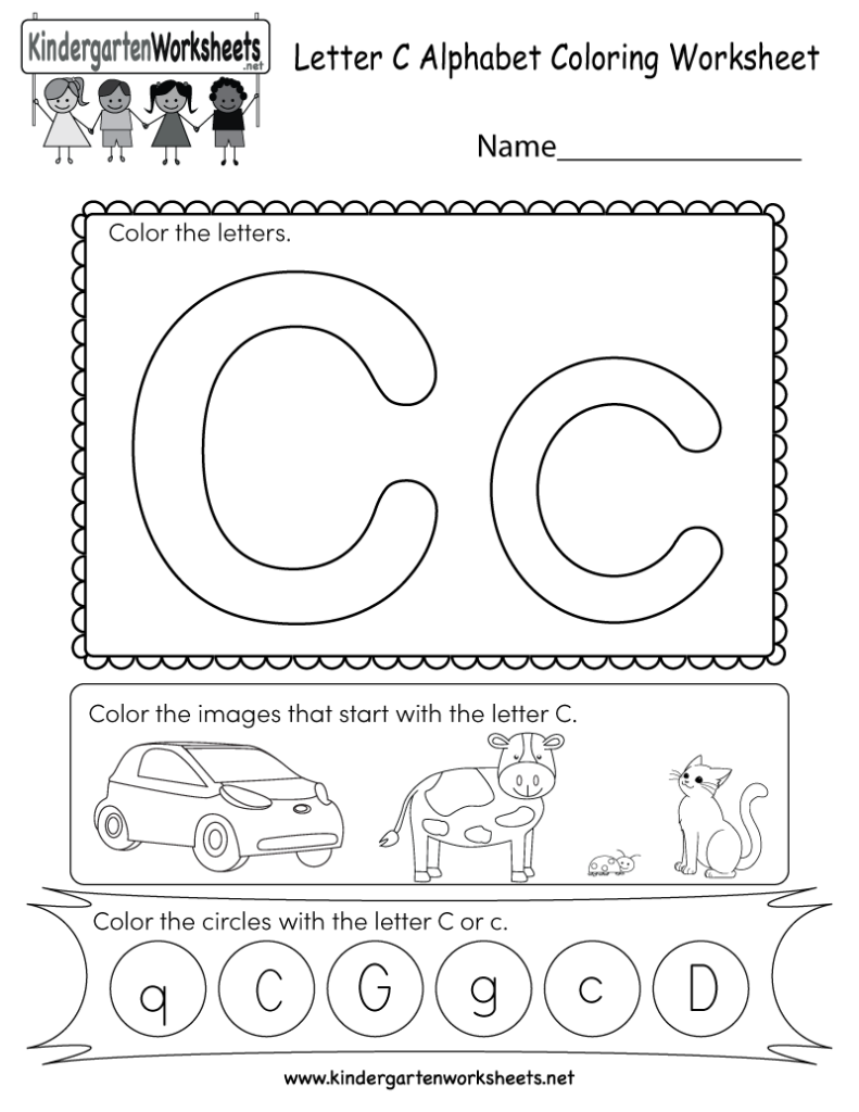 This Is A Fun Letter C Coloring Worksheet Kids Can Color The Uppercase And Lowercase L Alphabet Worksheets Kindergarten Alphabet Kindergarten Color Worksheets