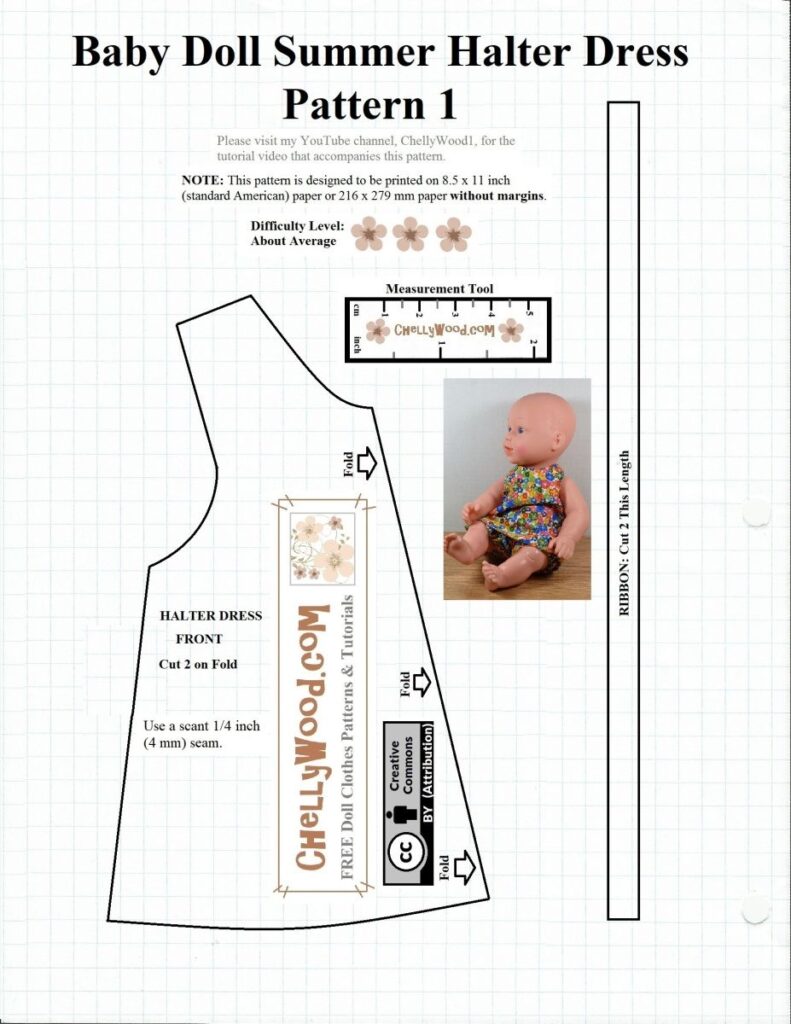 This Is The First Of Two Free Printable Sewing Patterns Click Here For Easy Copy paste Doll Clothes Patterns Free Baby Doll Clothes Patterns Baby Doll Clothes