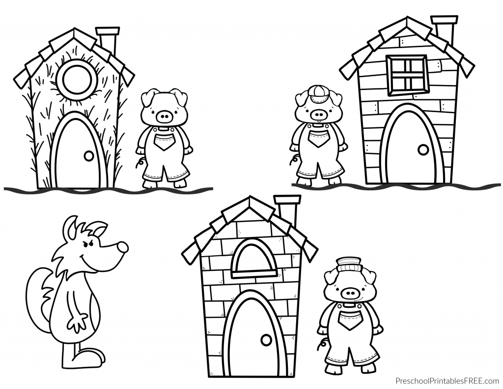 Three Little Pigs Activities For Preschoolers printable Free Preschool Printables