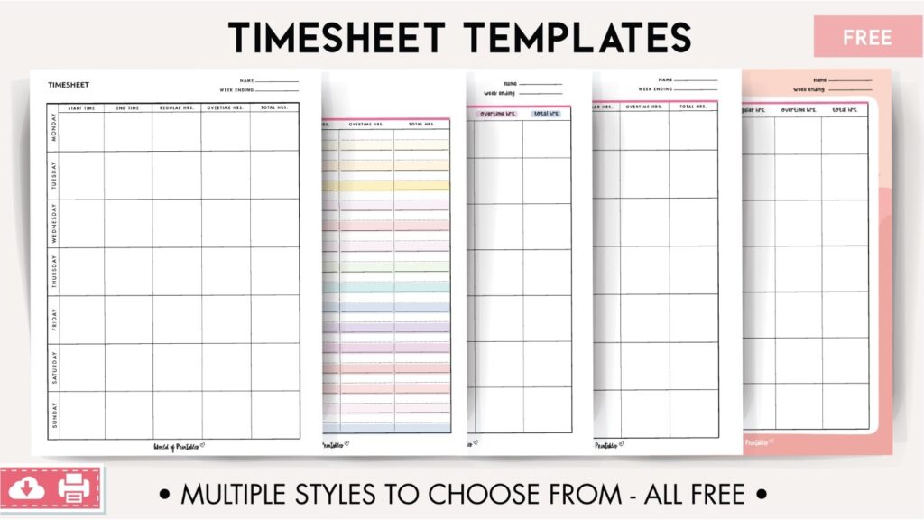 Timesheet Templates World Of Printables