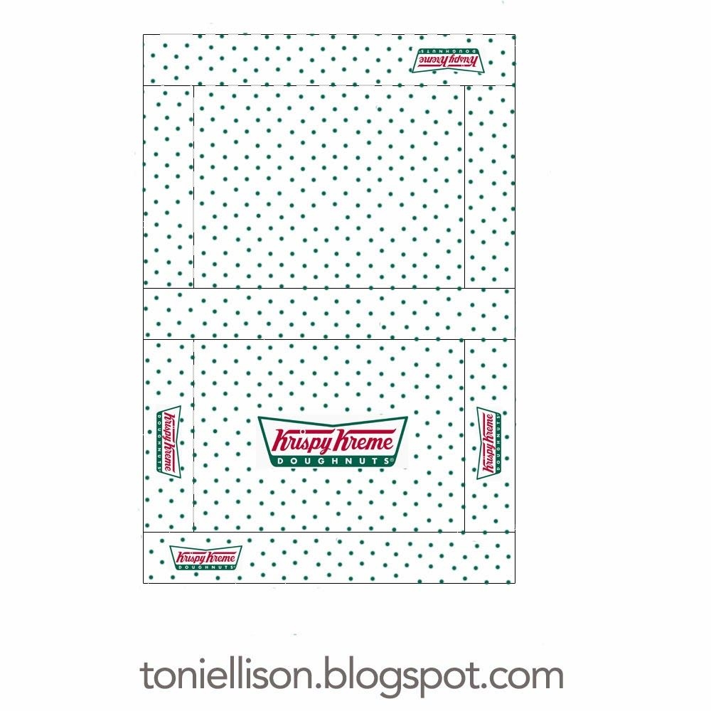 Toni Ellison Paper Toys Template Krispy Kreme Donut Box Printable