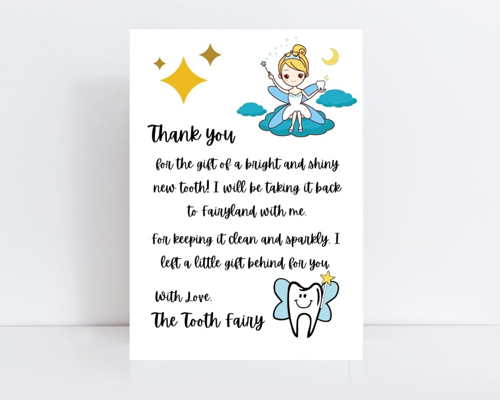 Tooth Fairy Letter Tooth Fairy Letter Instant Download Tooth Etsy de