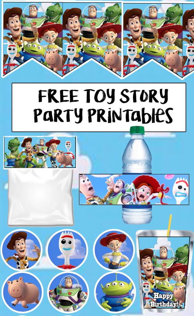 Toy Story 4 Birthday Party Printable Files Toy Story Birthday Party Toy Story Party Decorations Toy Story Invitations