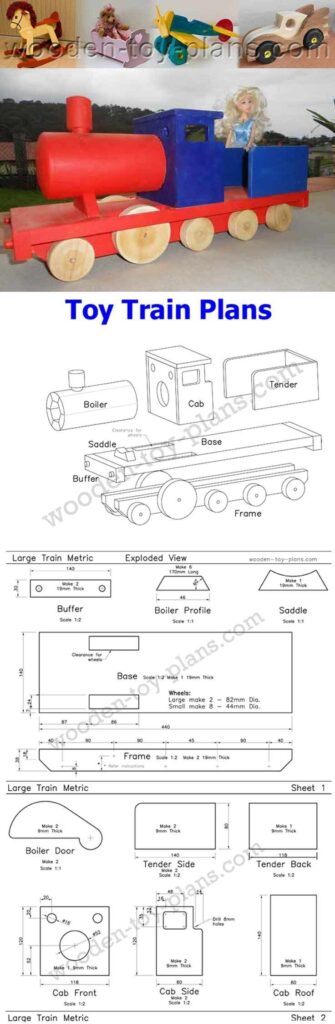 Toy Train Plans Free Printable PDF Includes Step By Step Instructions To Build This Toy Woodworking Projects For Kids Wooden Toy Train Wood Projects For Kids