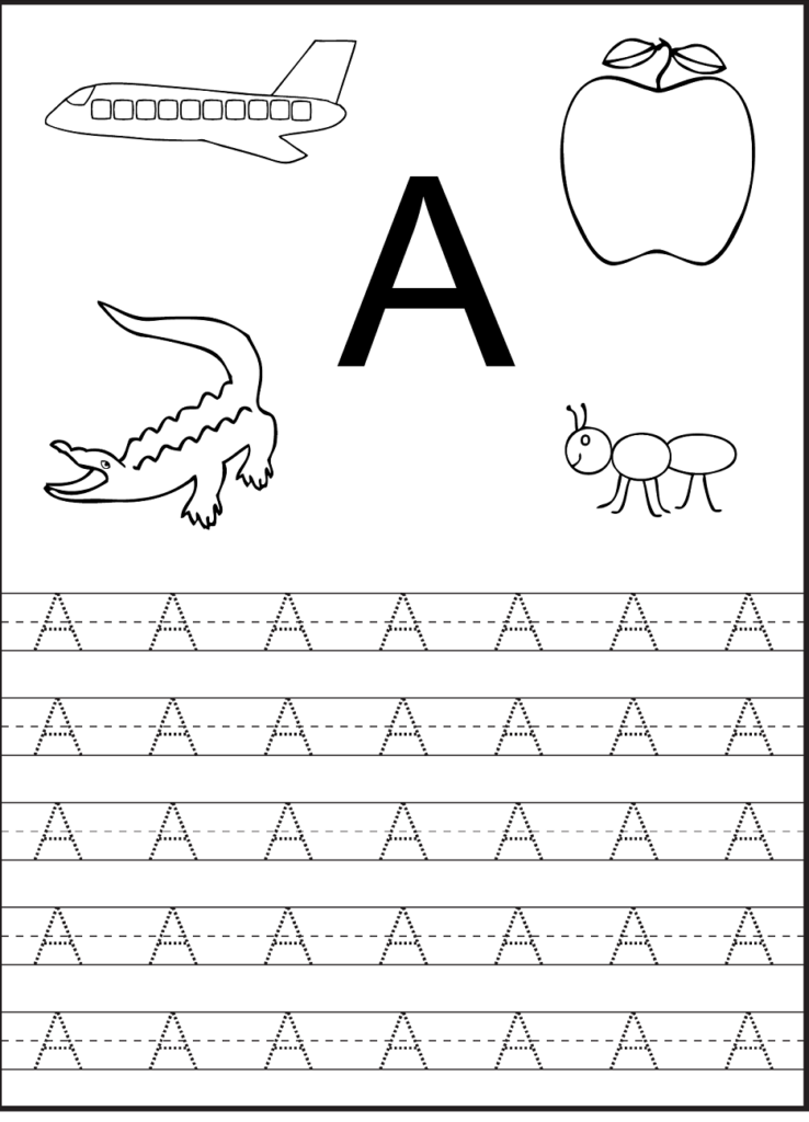 Tracing The Letter A Free Printable Activity Shelter Tracing Worksheets Preschool Free Preschool Worksheets Printable Preschool Worksheets