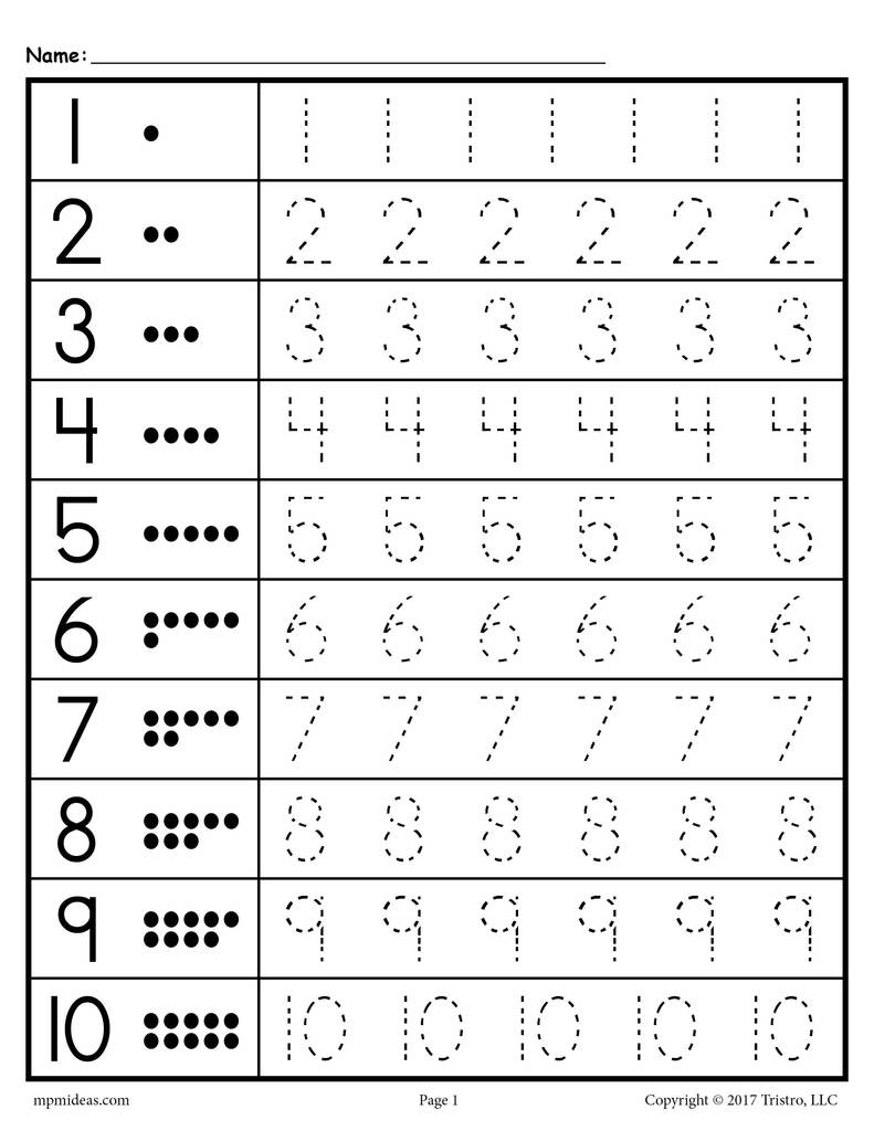 Tracing Worksheets Numbers 1 20 Free Preschool Worksheets Preschool Math Worksheets Number Worksheets Kindergarten