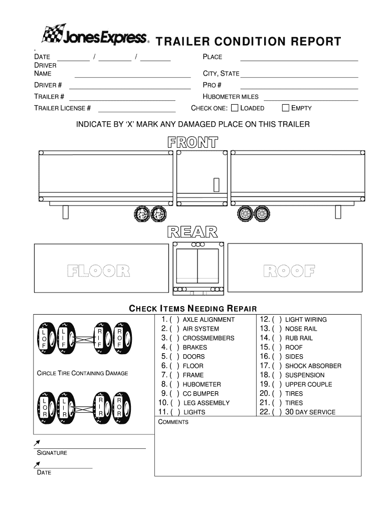Trailer Condition Report Fill Out Sign Online DocHub
